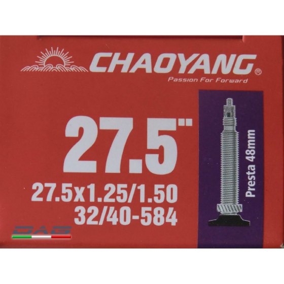 ChaoYang Camera d'aria MTB 27,5" 1.25/1.50 valvola Presta 48mm Filettata
